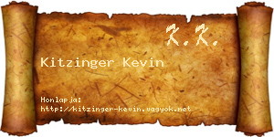 Kitzinger Kevin névjegykártya